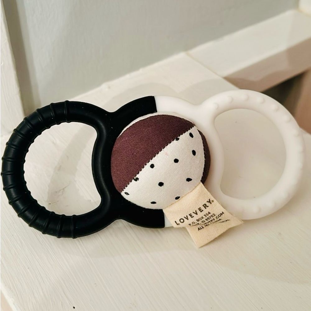 Lovevery Black and White Rattle
